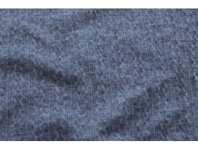 Jersey Strickstoff Swafing Jacky - Zopfmuster - meliert jeansblau