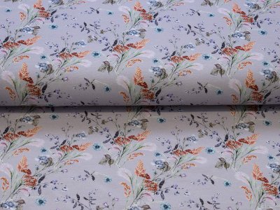 Jersey Digitaldruck - Wildblumen - flieder