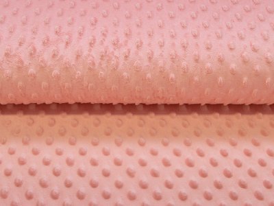 Wellnessfleece Minky mit Noppenprägung - uni pink