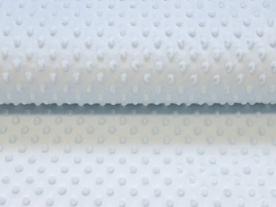 Wellnessfleece Minky mit Noppenprägung - uni babyblau