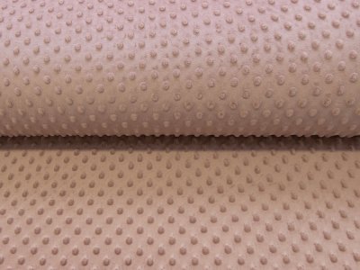 Wellnessfleece Minky mit Noppenprägung - uni altrosa