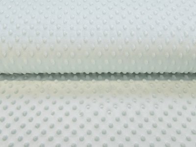 Wellnessfleece Minky mit Noppenprägung - uni helltürkis