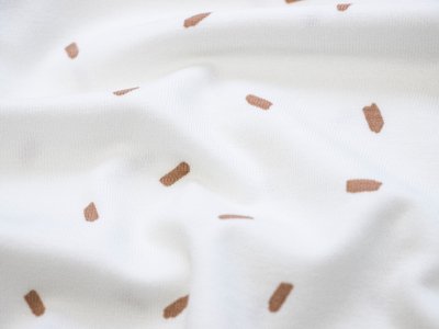 Jersey - kurze Pinselstriche - wollweiß