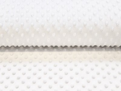 Wellnessfleece Minky mit Noppenprägung - uni hellgrau