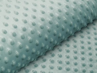 Wellnessfleece Minky mit Noppenprägung - uni dunkles mint