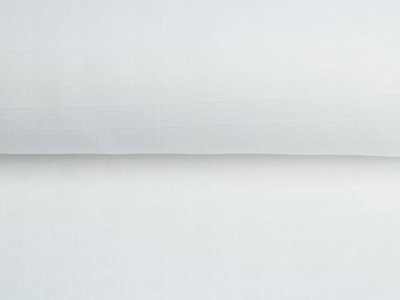Musselin Baumwolle Snoozy Single Gauze Spinacker - ca. 1 cm x 1 cm Karos - uni weiß