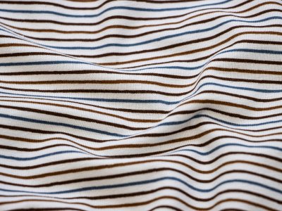 Jersey - bunte Streifen - wollweiß