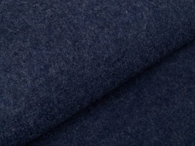 Wollwalk Mantelstoff Swafing Naomi - meliert blau