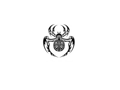 Transfer-Applikation zum Aufbügeln ca. 20,8 cm x 22,0 cm - gruselige Spinne 