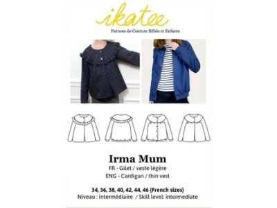 Französische Papier-Schnittmuster Ikatee - Cardigan IRMA Mum - Damen