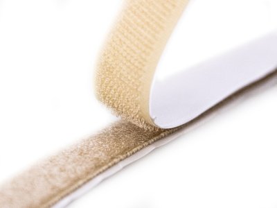 Klettband zum Aufkleben Flauschband & Hakenband ca. 20 mm - beige