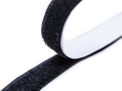 Klettband zum Aufkleben Flauschband & Hakenband ca. 20 mm x 50 cm - schwarz