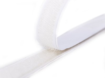 Klettband zum Aufkleben Flauschband & Hakenband ca. 20 mm x 50 cm - weiß