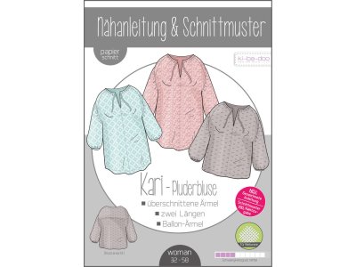 Papierschnittmuster ki-ba-doo Kari - Pluderbluse - Damen