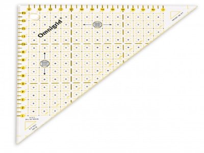 Omnigrid-Patchwork-Dreieck  für ein 1/2 Quadrat bis 15 cm 