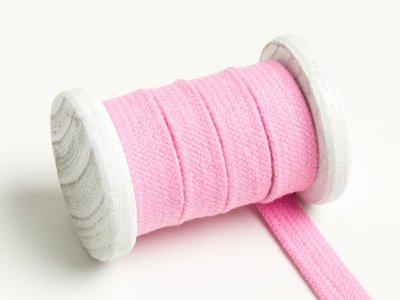 Flache Baumwoll Kordel / Band Hoodie / Kapuze 13 mm breit rosa