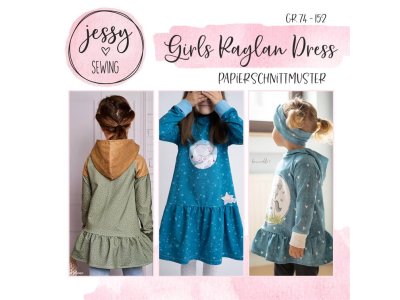 Papier-Schnittmuster Jessy Sewing - Kleid "Girls Raglan Dress" 
