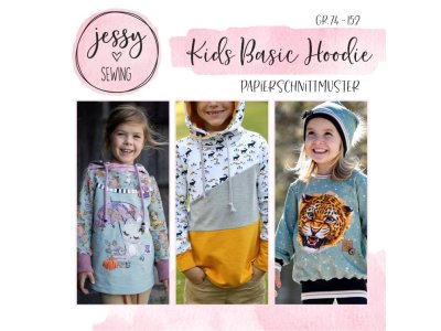 Papier-Schnittmuster Jessy Sewing - Hoodie "Kids Basic Hoodie" - Kinder