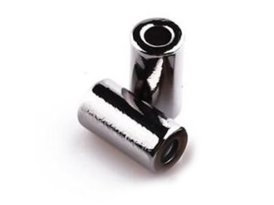 2 Kordelenden- 14 x 9 mm - für Kordeln mit max. 4 mm Durchmesser - grafitfarben