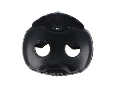 4 Kordelstopper - 17 x 20 mm - für Kordeln mit max. 4 mm Durchmesser - schwarz