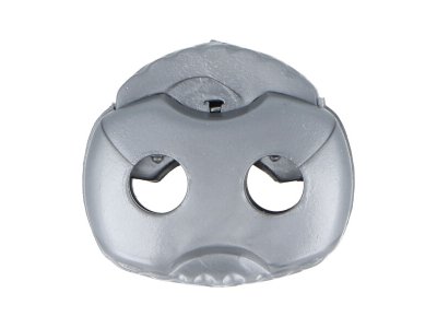 4 Kordelstopper - 17 x 20 mm - für Kordeln mit max. 4 mm Durchmesser - grau