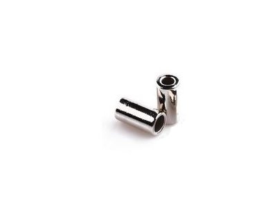 2 Kordelenden- 14 x 9 mm - für Kordeln mit max. 4 mm Durchmesser - silberfarben