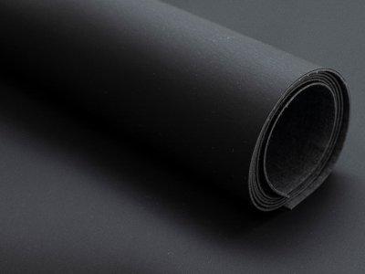Tafel- Kreidestoff Coupon ca. 50 cm x 70 cm - uni schwarz
