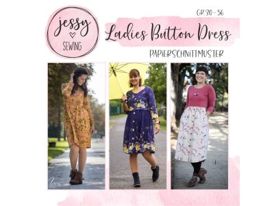 Papier-Schnittmuster Jessy Sewing - Kleid "Ladies Button Dress" - Damen