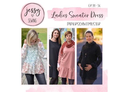 Papier-Schnittmuster Jessy Sewing - Kleid "Ladies Sweater Dress" - Damen