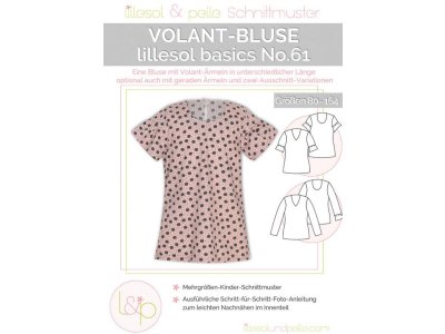  Papierschnittmuster lillesol basics No.61 Mädchen Volant-Bluse