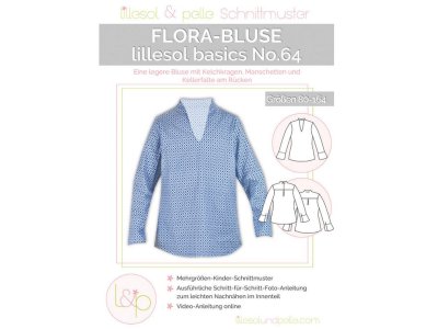  Papierschnittmuster lillesol basics No.64 Mädchen Flora - Bluse