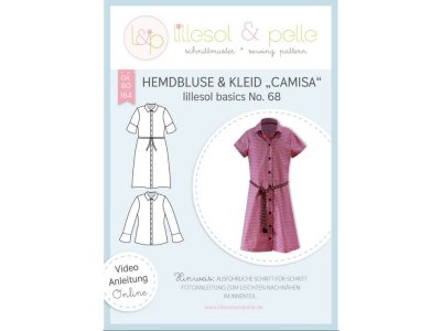  Papierschnittmuster lillesol basics No.68 Mädchen Hemdbluse & Kleid Camisa