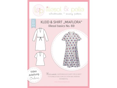  Papierschnittmuster lillesol basics No.69 Mädchen Kleid&Shirt Miaflora