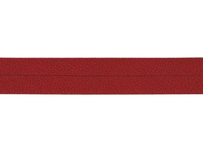 Struktur Kunstleder Einfassband gefalzt - 20 mm - rot