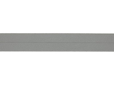 Struktur Kunstleder Einfassband gefalzt - 20 mm - metallic grau