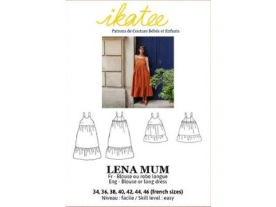 Französische Papier-Schnittmuster Ikatee - Kleid / Bluse LENA Mum - Damen
