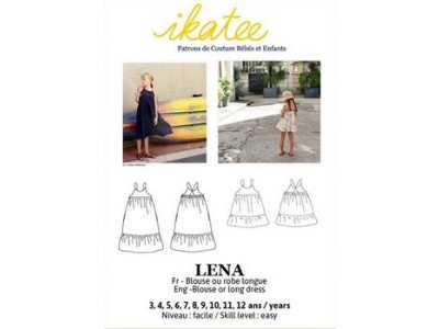 Französische Papier-Schnittmuster Ikatee - Kleid / Bluse LENA - Kinder