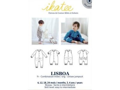 Französische Papier-Schnittmuster Ikatee - Jumpsuit LISBOA - Baby