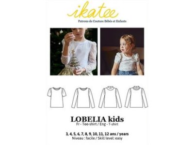 Französische Papier-Schnittmuster Ikatee - T-Shirt LOBELIA - Kinder