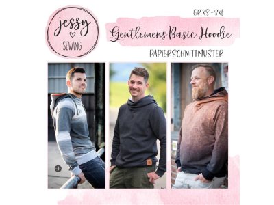 Papier-Schnittmuster Jessy Sewing - Kapuzenpullover "Gentlemens Basic Hoodie" - Herren
