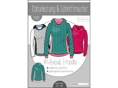 Papierschnittmuster ki-ba-doo MAnouk taillierter Hoodie Damen
