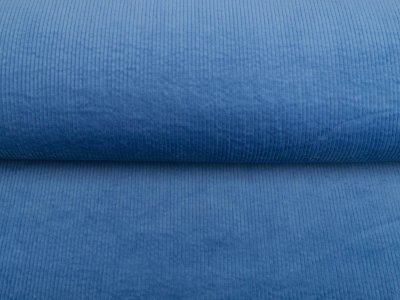 Cord Stretch Washed - 2 mm Breite Rippen - uni jeansblau