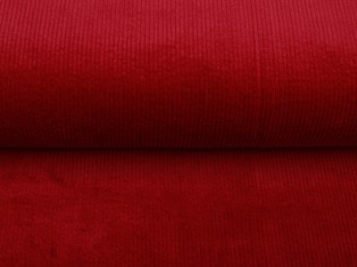 Cord Stretch Washed - 2 mm Breite Rippen - uni bordeaux
