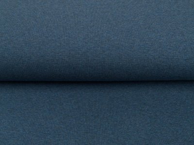 Rip Jersey Melange - feine Rippen - meliert jeansblau