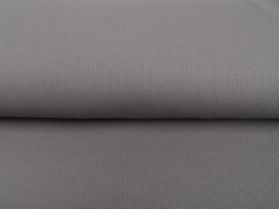 Jersey Waffelstrick - Waffeloptik - uni grau