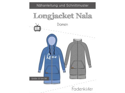 Papier-Schnittmuster Fadenkäfer - Longjacket NALA - Damen 