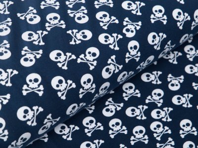Jersey - Totenköpfe mit gekreuzten Knochen - marine