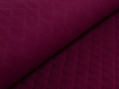 Musselin Double Gauze Rautenstepper - uni bordeaux