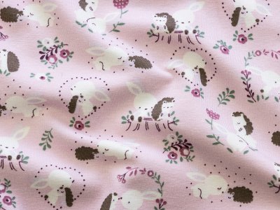 Jersey - Hasen und Igel - rosa