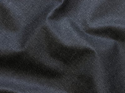 Beschichtete Webware Baumwolle Leinenoptik  - uni anthrazit